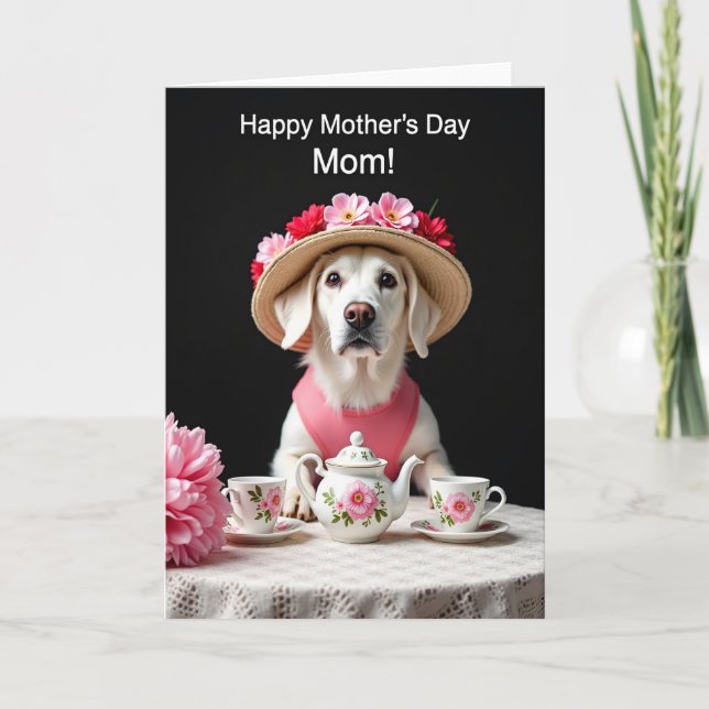 Tarjeta del Día de la Madre para Fiesta de Té de P (Anverso)