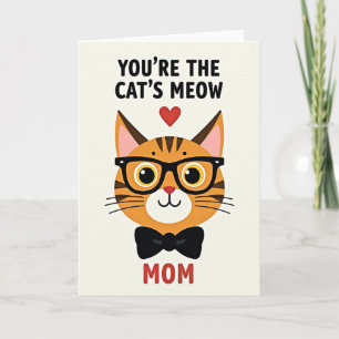 Tarjeta del Día de la Madre para Gatos Dulces