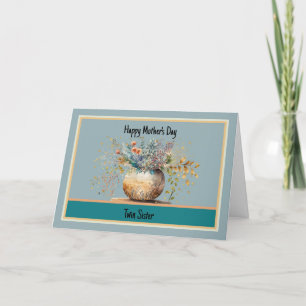 Tarjeta del día de la madre para hermana gemela