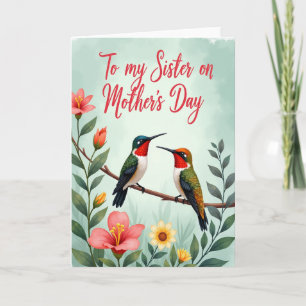 Tarjeta del Día de la Madre para Hermana Pájaros J