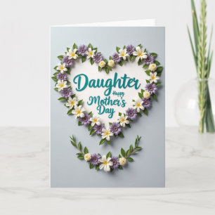 Tarjeta del Día de la Madre para Hija de Botánica