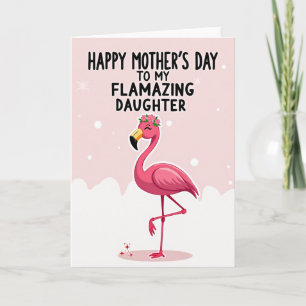 Tarjeta del Día de la Madre para hija flamante
