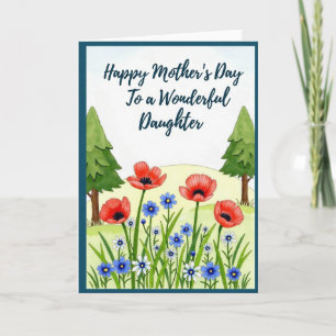 Tarjeta del Día de la Madre para Hija Pradera