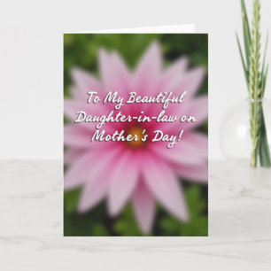 Tarjeta del Día de la Madre para Hija Rosada