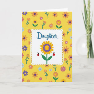 Tarjeta del Día de la Madre para Hija Soleado