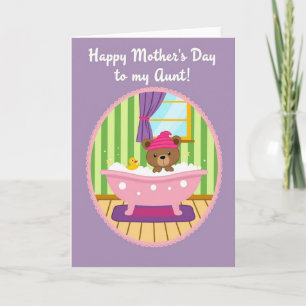 Tarjeta del Día de la Madre para Hora del Baño