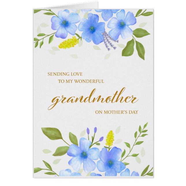 Tarjeta del día de la madre para la abuela (Frente)