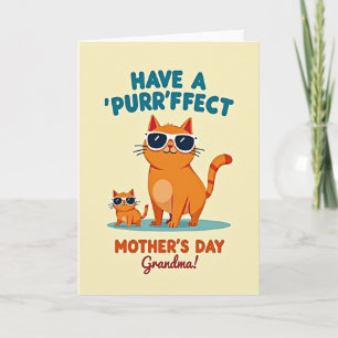 Tarjeta del Día de la Madre para la Abuela Gata