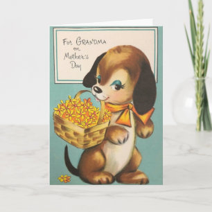 Tarjeta del Día de la Madre para la Abuela Vintage