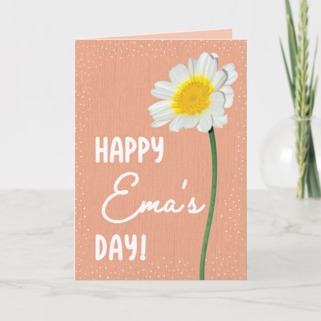 Tarjeta del Día de la Madre para la Ema (Anverso)