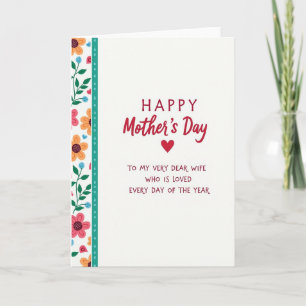 Tarjeta del Día de la Madre para la Esposa Amada