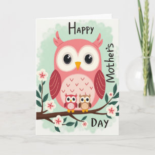 Tarjeta del Día de la Madre para la Familia de Ave