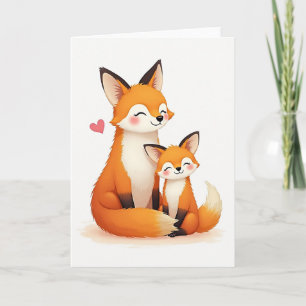 Tarjeta del Día de la Madre para la Familia Fox