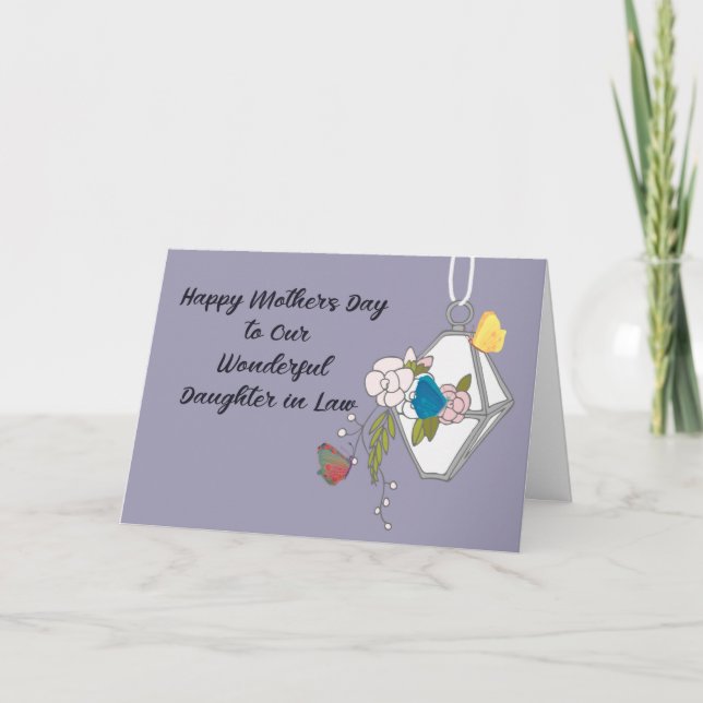 Tarjeta del Día de la Madre para la Hija en la Ley (Anverso)