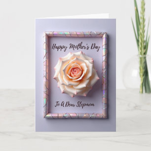 Tarjeta del Día de la Madre para la Madrastra Rosa