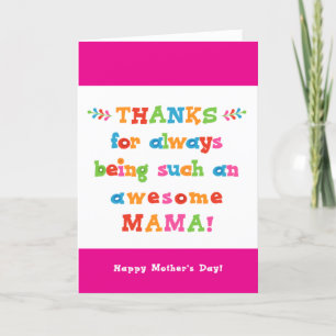 Tarjeta del día de la madre para la madre