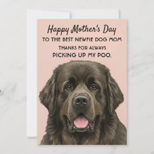 Tarjeta del día de la madre para la madre del perr