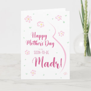 Tarjeta del día de la madre para la madre embaraza
