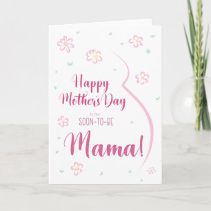 Tarjeta del día de la madre para la madre embaraza