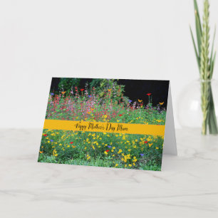 Tarjeta del Día de la Madre para la Mamá con flore