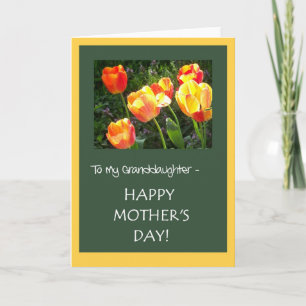 Tarjeta del día de la madre para la nieta - 'Tulip