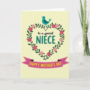 Tarjeta del Día de la Madre para la querida sobrin