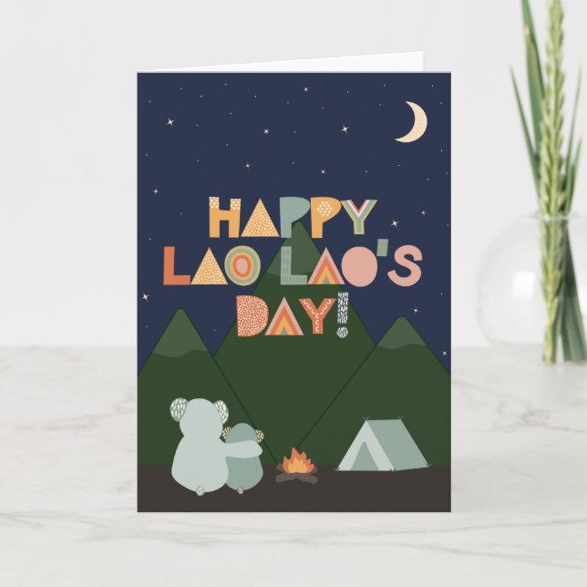 Tarjeta del Día de la Madre para Laos (Anverso)