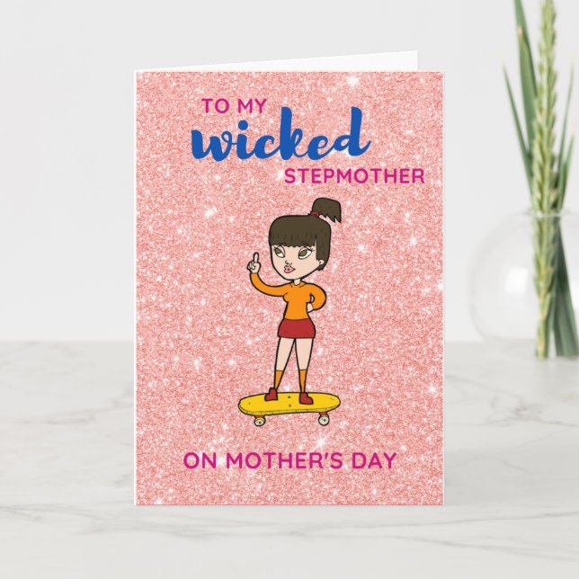 Tarjeta del día de la madre para las madrastras ma (Anverso)