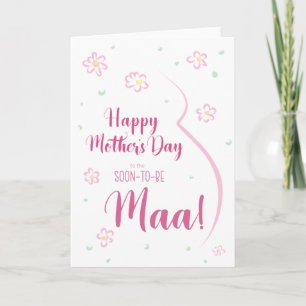 Tarjeta del Día de la Madre para Maa embarazada