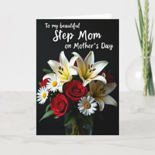 Tarjeta del Día de la Madre para Madrastra Rosa Ca