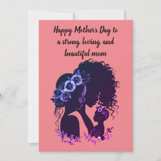 Tarjeta del día de la madre para madre afroamerica