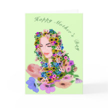 Tarjeta del Día de la Madre para Madre con Bebé