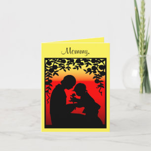 Tarjeta del Día de la Madre para Madre e Hijo