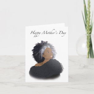 Tarjeta del Día de la Madre para mamá afroamerican
