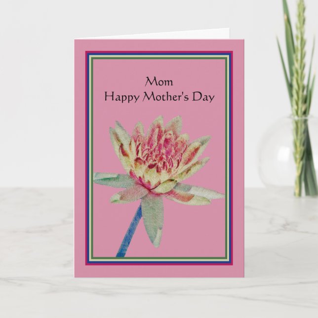 Tarjeta del Día de la Madre para mamá con Lily del (Anverso)