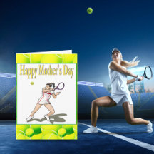 Tarjeta del Día de la Madre para Mamá del Tenis
