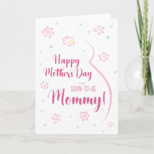 Tarjeta del día de la madre para mamá embarazada