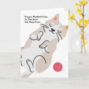 Tarjeta del Día de la Madre para Mamá Gata