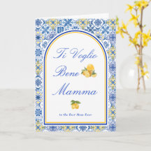 Tarjeta del Día de la Madre para Mamá Italiana Te 