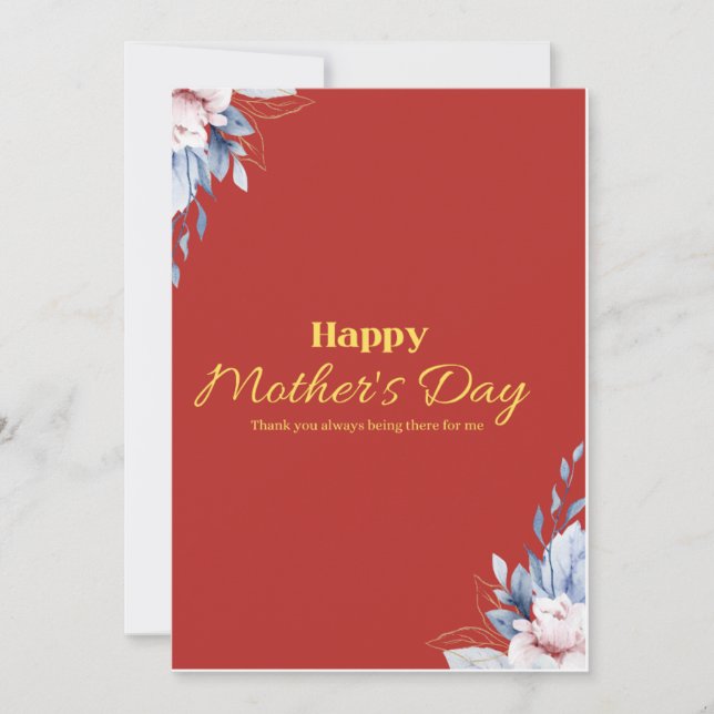 “Tarjeta del Día de la Madre para Mamá | Lindo y E (Anverso)