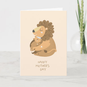 Tarjeta del Día de la Madre para Mamá y Cachorro