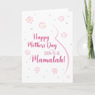 Tarjeta del Día de la Madre para Mamalah embarazad