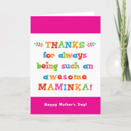 Tarjeta del Día de la Madre para Maminka