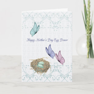 Tarjeta del Día de la Madre para Mariposas Donante