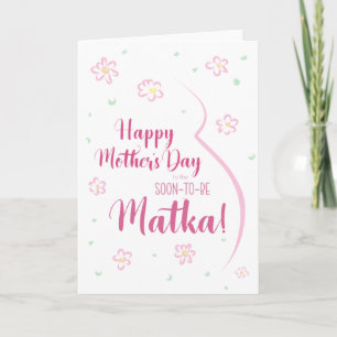 Tarjeta del Día de la Madre para Matka embarazada