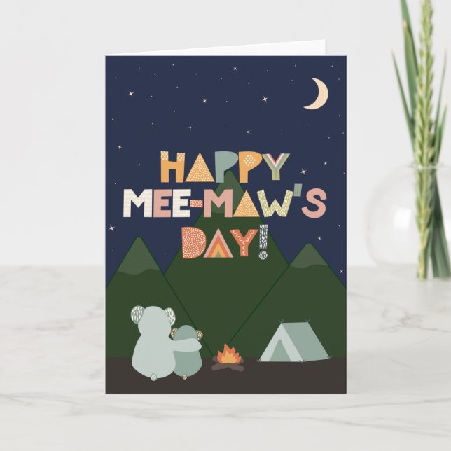 Tarjeta del Día de la Madre para Mee-Maw (Anverso)