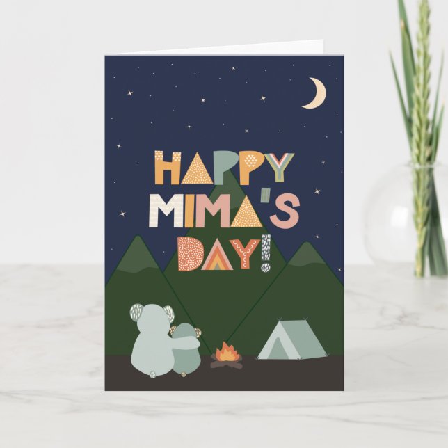 Tarjeta del Día de la Madre para Mima (Anverso)