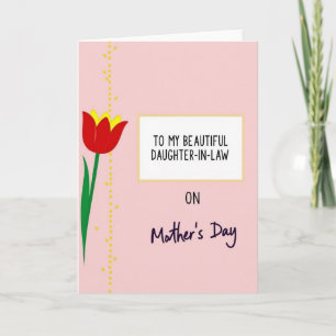 Tarjeta del Día de la Madre para Nuera Política