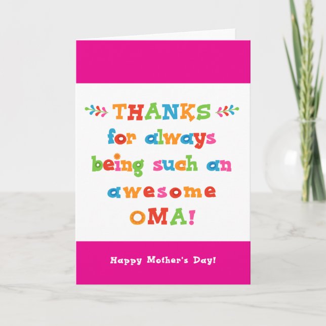 Tarjeta del Día de la Madre para Obama (Anverso)