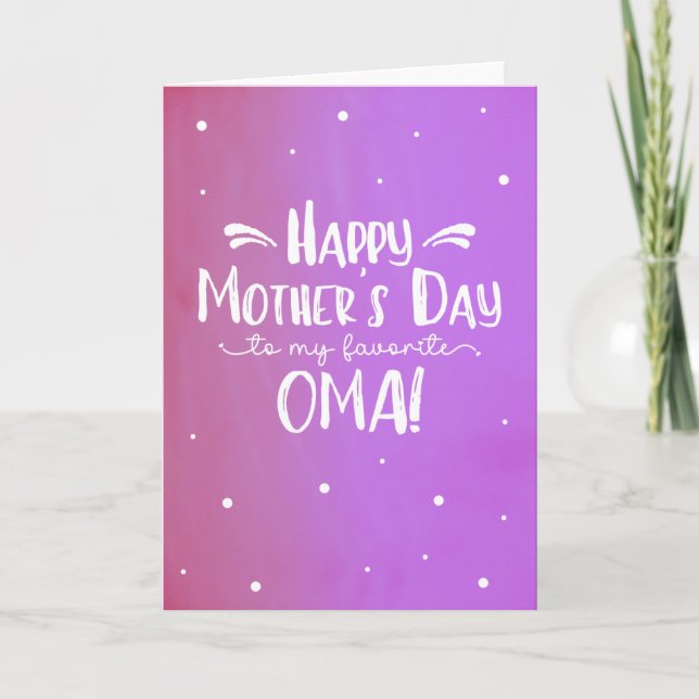 Tarjeta del Día de la Madre para Obama (Anverso)